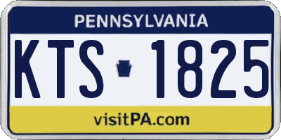 PA license plate KTS1825