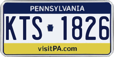 PA license plate KTS1826