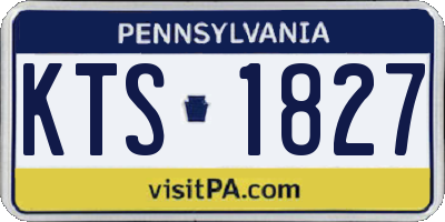 PA license plate KTS1827