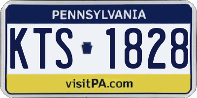 PA license plate KTS1828
