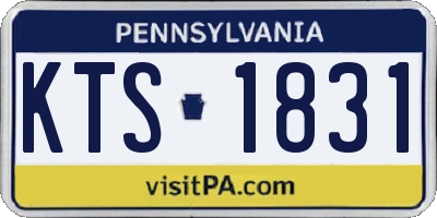 PA license plate KTS1831