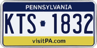 PA license plate KTS1832