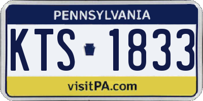 PA license plate KTS1833