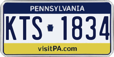 PA license plate KTS1834