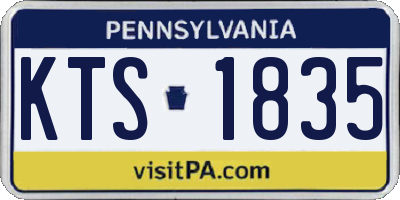 PA license plate KTS1835