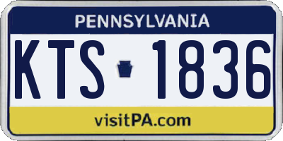PA license plate KTS1836