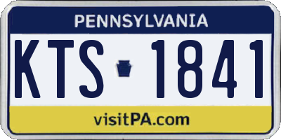 PA license plate KTS1841
