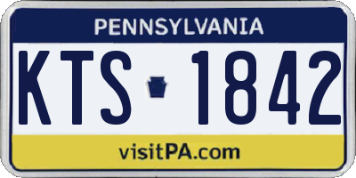 PA license plate KTS1842