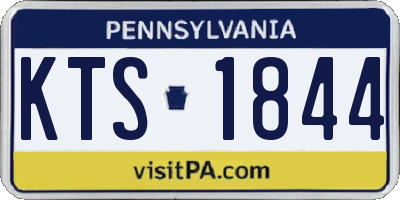 PA license plate KTS1844