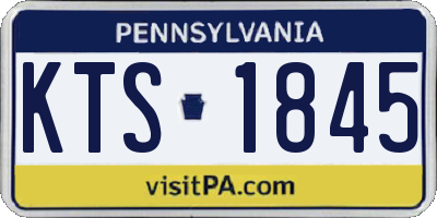 PA license plate KTS1845