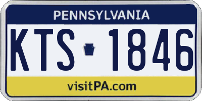 PA license plate KTS1846