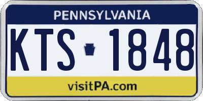 PA license plate KTS1848