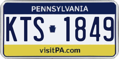 PA license plate KTS1849
