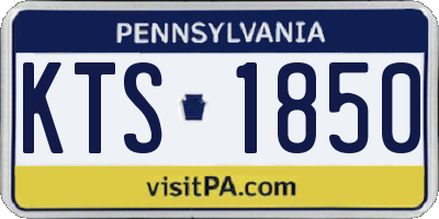 PA license plate KTS1850