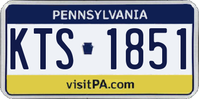 PA license plate KTS1851