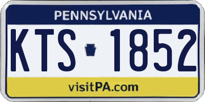 PA license plate KTS1852