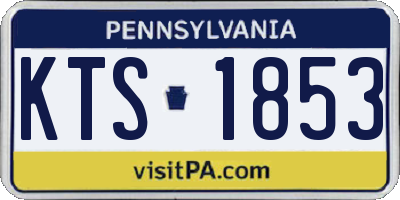 PA license plate KTS1853