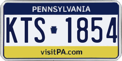 PA license plate KTS1854