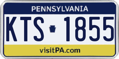 PA license plate KTS1855