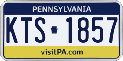 PA license plate KTS1857