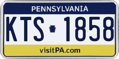 PA license plate KTS1858