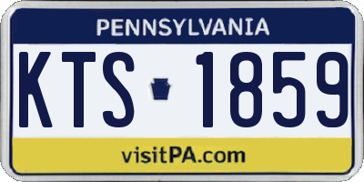 PA license plate KTS1859