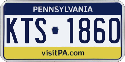 PA license plate KTS1860
