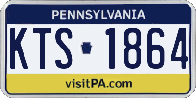 PA license plate KTS1864