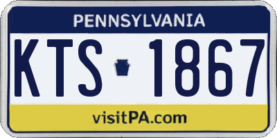 PA license plate KTS1867