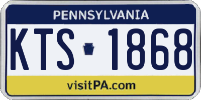PA license plate KTS1868