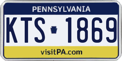 PA license plate KTS1869