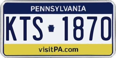PA license plate KTS1870