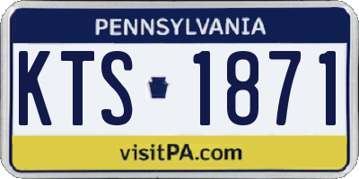 PA license plate KTS1871