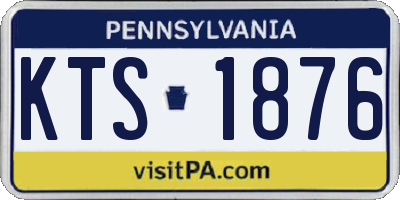 PA license plate KTS1876