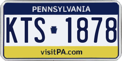 PA license plate KTS1878