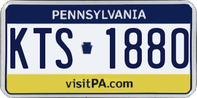 PA license plate KTS1880