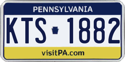 PA license plate KTS1882