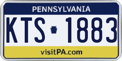 PA license plate KTS1883