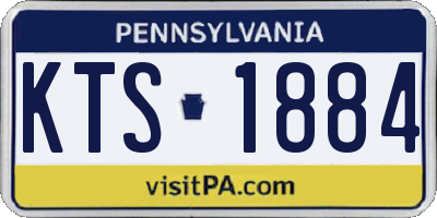 PA license plate KTS1884