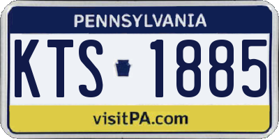 PA license plate KTS1885