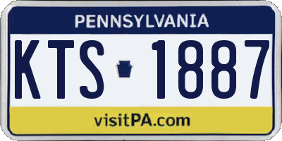 PA license plate KTS1887