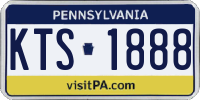 PA license plate KTS1888