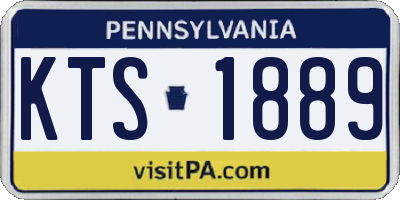 PA license plate KTS1889