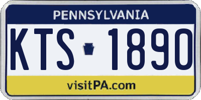 PA license plate KTS1890