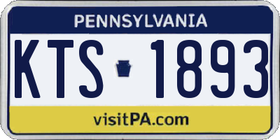 PA license plate KTS1893