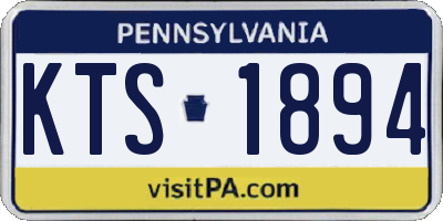 PA license plate KTS1894