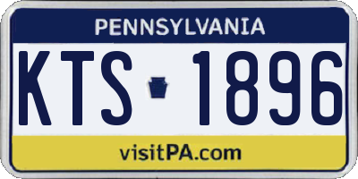 PA license plate KTS1896