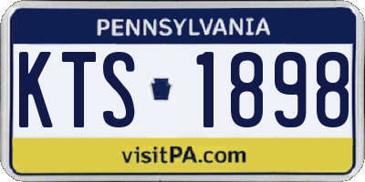 PA license plate KTS1898