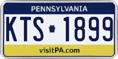 PA license plate KTS1899
