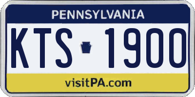 PA license plate KTS1900